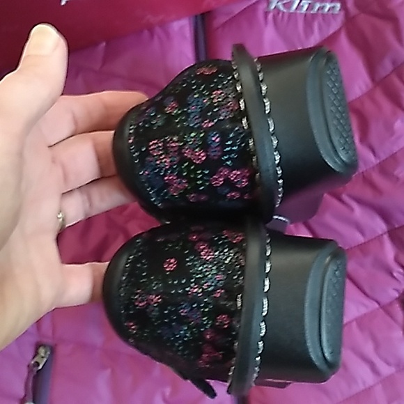 New In Box! Alegria Women's Black Floral Shoes Size 39 - Picture 5 of 10